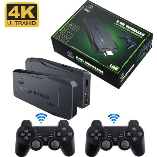 Mini Consola Gaming - Jocuri Retro M8 Full HD, 2x Controller Wireless 2.4 G, HDMI
