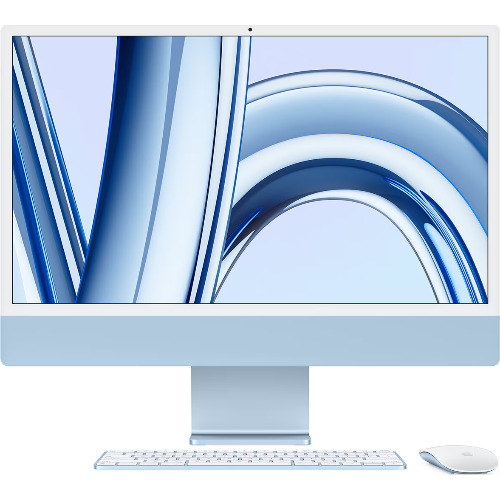 Apple iMac 24 inch (2021), Display 4.5K 5120x2880, M1 8-Core CPU, 7-Core GPU, 8 Gb RAM, 256 Gb, A2439, Mouse, Magic Keyboard, Blue