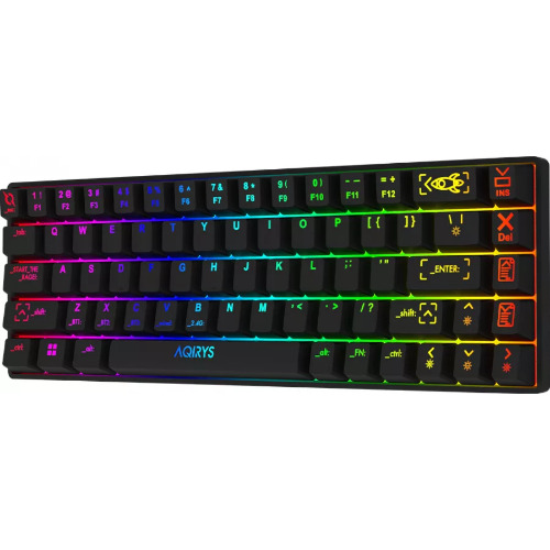 Tastatura Gaming Aqirys Mira Wireless, Bluetooth, Iluminare RGB, USB, Negru
 Tastatura Gaming Aqirys Mira Wireless, Bluetooth, Iluminare RGB, USB, Negru
