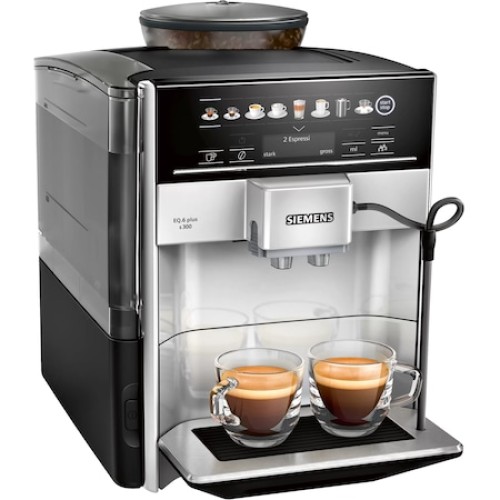 Espressor Automat SIEMENS EQ.6 Plus s700, 1500 W, Rasnita Ceramica, Functie Dubla Ceasca, 1.7 L, Otel Inoxidabil, Negru/Argintiu
 Espressor Automat SIEMENS EQ.6 Plus s700, 1500 W, Rasnita Ceramica, Functie Dubla Ceasca, 1.7 L, Otel Inoxidabil, Negru/Argintiu