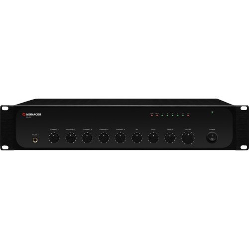 Amplificator mono cu mixer integrat MONACOR PA-312, 120W RMS, 4-16 Ohm, Negru
