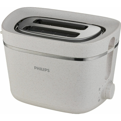 Prajitor de paine Philips HD2640/10 Conscious collection, 830 W, 2 sloturi, Corp plastic reciclat pe bază bio, 8 setări de rumenire, Oprire automată
 Prajitor de paine Philips HD2640/10 Conscious collection, 830 W, 2 sloturi, Corp plastic reciclat pe bază bio, 8 setări de rumenire, Oprire automată