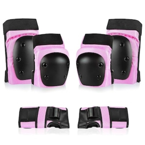 Set 2x Genunchiere + 2x Cotiere Pentru Copii ValueTalks, Roz
