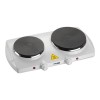 Plita dubla electrica Vision Chef VPE2300A, 2300W, Termostat reglabil, Picioare antiderapante, Inaltime 8cm, Latime 47cm, Alb