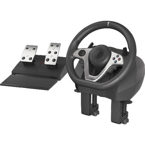 Set Volan si Pedale Genesis Seaborg 400, Vibratii, 900 grade, pentru PC, PS3, PS4, Xbox, Nintento Switch
