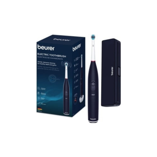 Periuta de dinti Electrica Beurer TB50, OLED, Autonomie 45 zile, Tehnologie de Curatare Oscilanta, Pulsatorie, Clean, Sensitive si White, Cronometru, Negru
