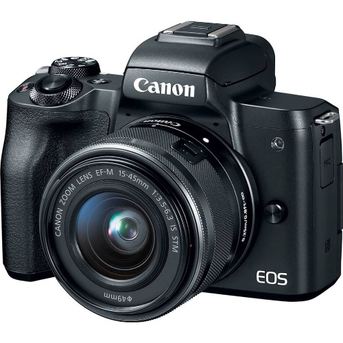 Aparat Foto Mirorrless Canon EOS M50, 24.1 MP APS-C size CMOS sensor, 4K videos + Obiectiv Canon 22mm, EF-M 1:2STM
