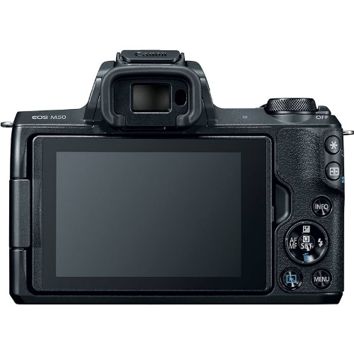 Aparat Foto Mirorrless Canon EOS M50, 24.1 MP APS-C size CMOS sensor, 4K videos + Obiectiv Canon 22mm, EF-M 1:2STM
