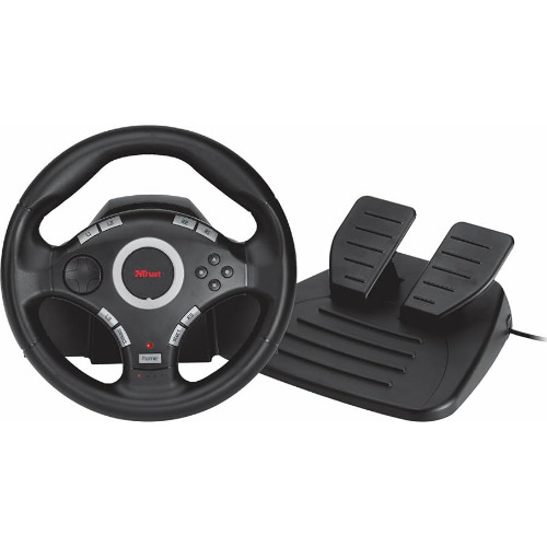 Volan Gaming Trust GXT 27 16064, Compatibil PS3/PS2/PC, 12 Butoane + Pedale
