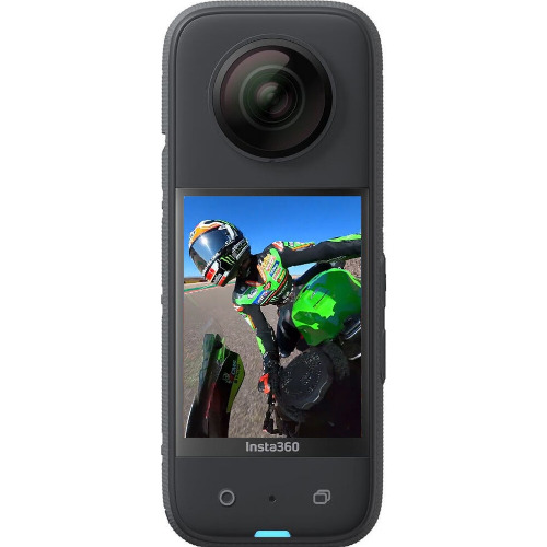 Camera de actiune Insta360 X3, 5.7K / 4K pana la 60 fps, Giroscop cu 6 axe, Filmari 360 grade, HDR activ, Rezistent la apa, Negru + Extra protectie INSTA360 Utility Frame
