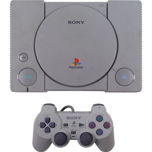 Consola PlayStation 1 Fat + Controller Playstation 2 Negru
