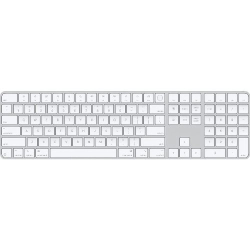 Tastatura Apple Magic Keyboard (2024) cu Touch ID, Numeric Pad, INT. Layout, USB-C, A3119, White