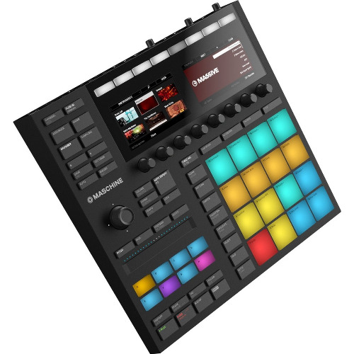 Controler Native Instruments Maschine MK3, 16 pad-uri cu aftertouch, Doua afisaje color RGB, Butoane rotative tactile, Black Controler Native Instruments Maschine MK3, 16 pad-uri cu aftertouch, Doua afisaje color RGB, Butoane rotative tactile, Black