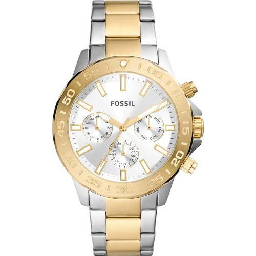 Ceas barbatesc Fossil Bannon Multifunction BQ2707, 45mm, Carcasa si curea Otel inoxidabil, 5ATM, Analog, Quart