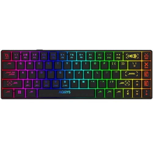 Tastatura Gaming Mecanica Wireless Aqirys Mira RGB, Bluetooth, Contacte Outemu Red, Negru
