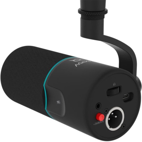 Microfon Streaming Aqirys Magellan, PC, 50 - 17000 Hz, 4 x Burete, Brat Reglabil, USB-C, XLR, Negru
