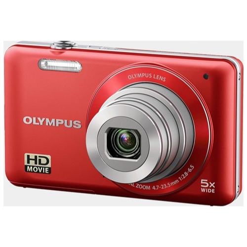 Aparat foto digital Olympus VG-130, 14.0 MP, Zoom Wide Optic 5x, 3 inch LCD, Red
