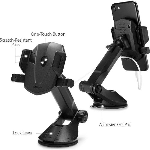 Suport auto telefon bord / parbriz Spigen TS35, negru
 Suport auto telefon bord / parbriz Spigen TS35, negru