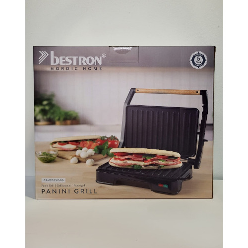 Gratar Electric Panini Bestron 850W, Maner Protectie, Suprafata Antiaderenta , Negru
 Gratar Electric Panini Bestron 850W, Maner Protectie, Suprafata Antiaderenta , Negru