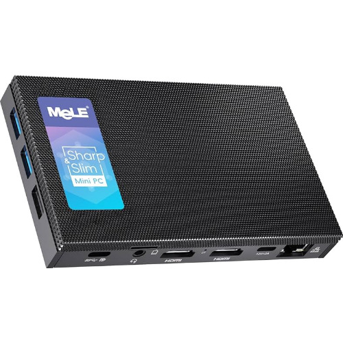 Mini PC MeLE Quieter 4C Fanless, Intel N100 3.4GHz, 16GB DDR4, 512GB, Wi-Fi 5, Gigabit Ethernet, BT 5.1
