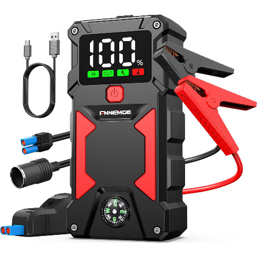 Starter Auto Multifunctional FNNEMGE, 5000A, 24800mAh de 12V
