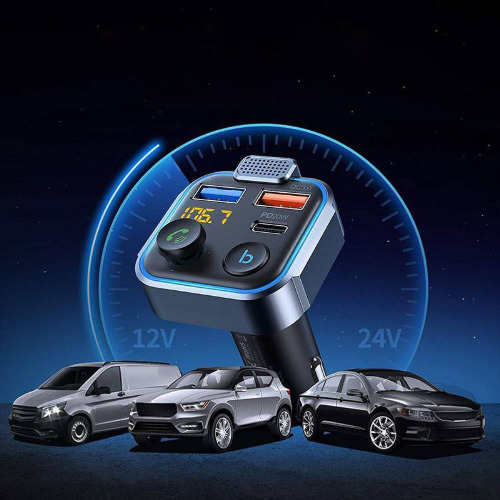 Transmitator FM P5, Bluetooth 5.0, 2X Usb, Negru
 Transmitator FM P5, Bluetooth 5.0, 2X Usb, Negru