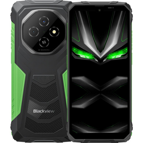 Telefon Mobil Blackview FORT 1, ~Green new, 4G, 6.56 HD+ IPS, 16GB RAM (4GB + 12GB Extensibili), 128GB ROM, 16 MP, Android 15, Tiger T615, NFC, 10000 mAh, 18 W, Dual SIM
