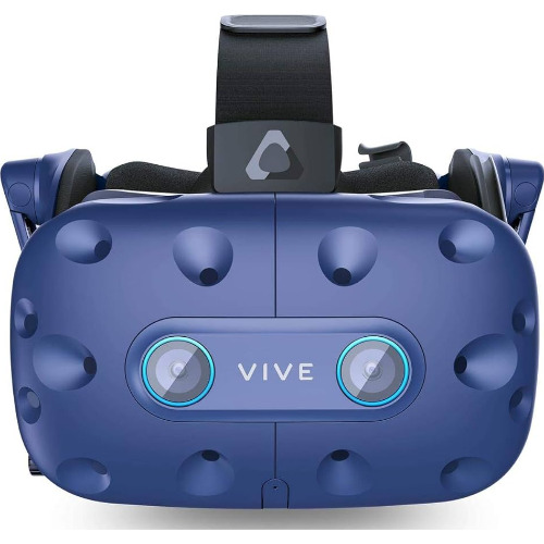 Ochelari VR HTC Vive Pro, pentru Desktop PC, LCD 4896x2448 , 120Hz, Camp 120 grade, Microfoane integrate, Eye Comfort Setting, Giroscop, IPD sensor, Bluetooth, USB-C, DisplayPort, Negru/Albastru