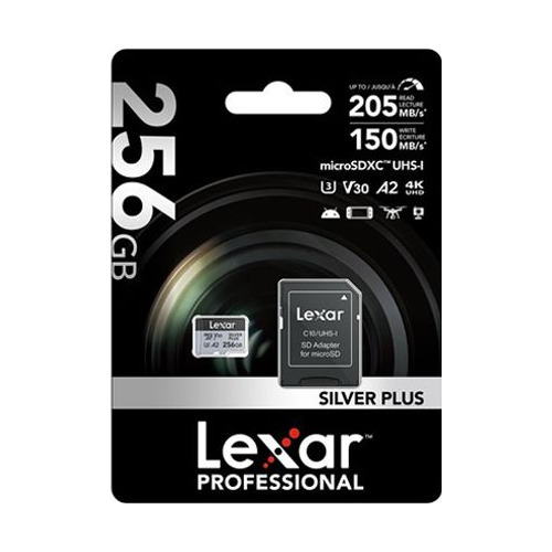 Card de Memorie Lexar Profesional Silver Plus microSDXC 256GB UHS-I V30
