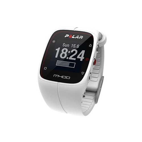Smartwatch Polar M400, Functii Sport, Android/iOS, Curea Silicon, Alb/Gri
