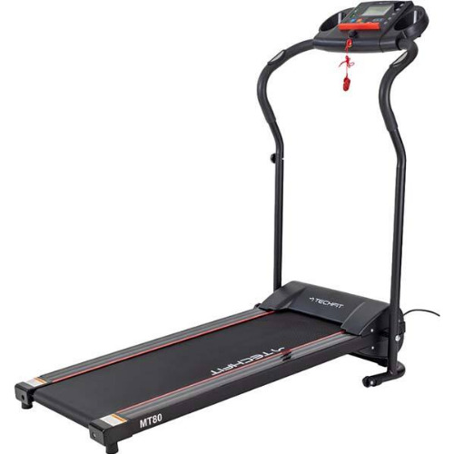 Banda alergare Electrica TechFit MT80, 16 Programe, Computer de antrenament, Viteza maxima 10Km/h, Greutate maxima 110Kg, Lungime 120cm, Latime 60cm, Motor 1Cp, Negru