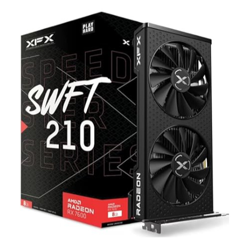 Placa video XFX Speedster QICK 319 Radeon RX 7700 XT, Black Edition, 12 Gb GDDR6, 192-bit
