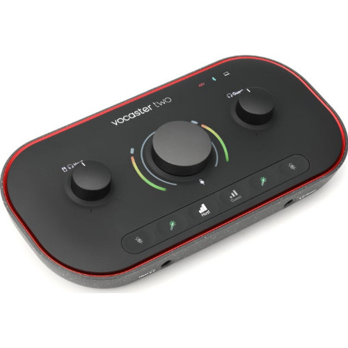 Placa de sunet Focusrite Vocaster Two, Interfata audio USB-C, 2 x XLR, Jack 6.35 mm
