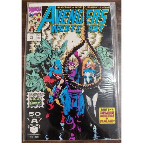 Benzi Desenate AVENGERS West Coast #76 NOV 1991, Infamous Monsters Of Filmland!
