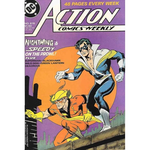 Benzi Desenate DC Comics - Action Comics Weekly - Nightwing  And Speedy On The Prowl! #618 1988
