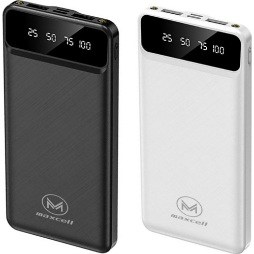 Baterie Externa Maxcell PJ0086, 20000mAh, 2.1A, Intrare MicroUSB/USB Type-C, Iesire 2x USB A