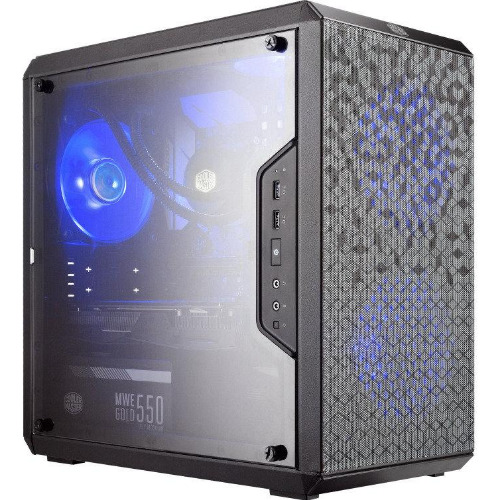 Sistem Desktop Gaming Cooler Master Masterbox Q300L, Procesor AMD Ryzen 5 3600 6-Core, 4.2GHz, 64 Gb RAM DDR4 3200MHz, HDD 1 Tb, SSD 480 Gb NVMe, nVidia GeForce RTX 2070 Super 8 Gb, USB, HDMI, DVI, Ethernet