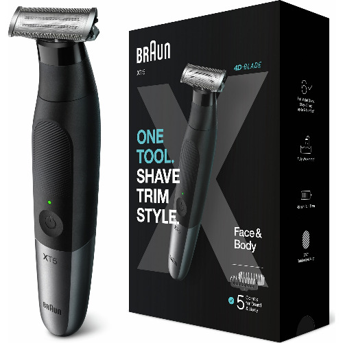 Aparat hibrid de barbierit si tuns barba BRAUN Series X XT5100, Wet&Dry
