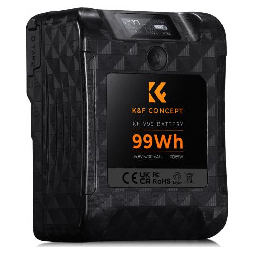 K-F CONCEPT PD65W OLED screen V-Mount rechargeable battery 6700 mAh
