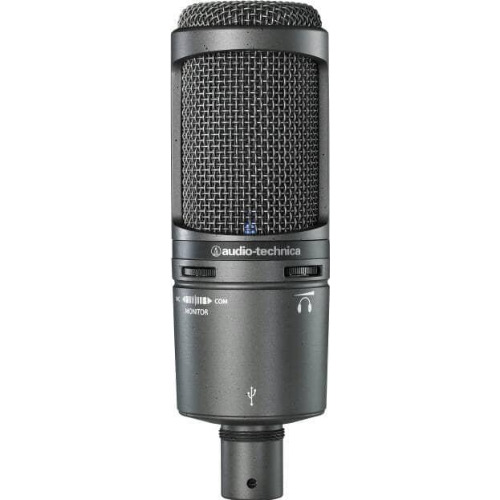 Microfon Studio/Live Audio-Technica AT2020 USB+, Trepied, Control Volum, USB, Negru
