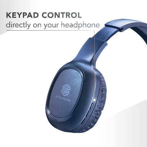 Casti wireless MusicSound Basic Headphones,Blue
 Casti wireless MusicSound Basic Headphones,Blue