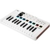 Controller MIDI Arturia MiniLab 3, Ecran LED, 25 clape sensibile la viteza, 2 benzi tactile , 8 pad-uri, USB-C, Alb