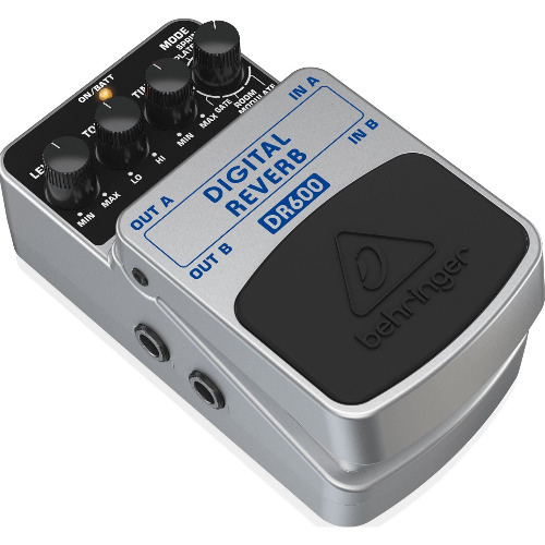 Pedala Behringer DR600 Digital Reverb, Rezolutie 24 bit, Spring, Plate, Reverb, Gate, Room, Modulate, Controler pentru Mod, Timp, Ton, Nivel
