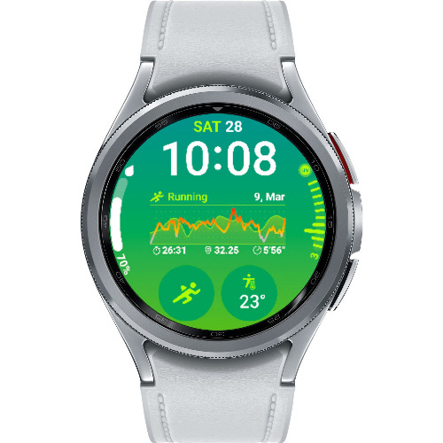 Smartwatch Samsung Galaxy Watch6 Classic, 43mm, LTE, Bluetooth, Wi-Fi, GPS, SM-R955F, Silver