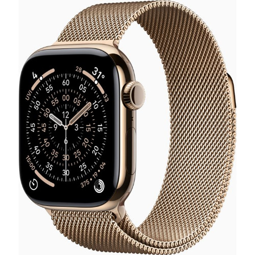 Apple Watch Series 11, 42mm, Gold Titanium Case, Gold Milanese Loop, GPS, Cellular, A3335 Apple Watch Series 11, 42mm, Gold Titanium Case, Gold Milanese Loop, GPS, Cellular, A3335