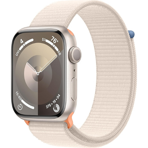 Apple Watch Series 9, 45mm, Starlight Aluminium Case, Starlight Sport Loop, GPS, A2980 Apple Watch Series 9, 45mm, Starlight Aluminium Case, Starlight Sport Loop, GPS, A2980