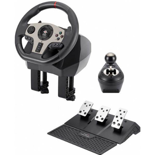 Volan gaming MYRIA MG7418, 270 grade, Vibratii, Pedale, Schimbator, pentru PC, Xbox ONE, PS3, PS4, Black
 Volan gaming MYRIA MG7418, 270 grade, Vibratii, Pedale, Schimbator, pentru PC, Xbox ONE, PS3, PS4, Black
