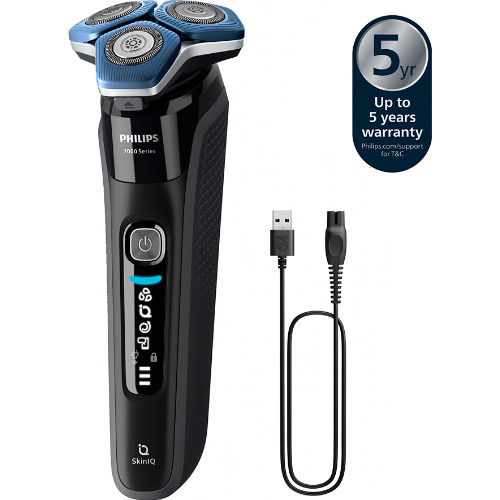 Aparat de barbierit Philips Shaver Seria 7000 S7887/35, Barbierit umed/uscat, Tehnologie SkinIQ, capete flexibile 360°, Senzor Motion Control, Lame auto-ascutire, Autonomie 60 min, Suport de incarcare, Toc de transport, Midnight Black Aparat de barbierit Philips Shaver Seria 7000 S7887/35, Barbierit umed/uscat, Tehnologie SkinIQ, capete flexibile 360°, Senzor Motion Control, Lame auto-ascutire, Autonomie 60 min, Suport de incarcare, Toc de transport, Midnight Black