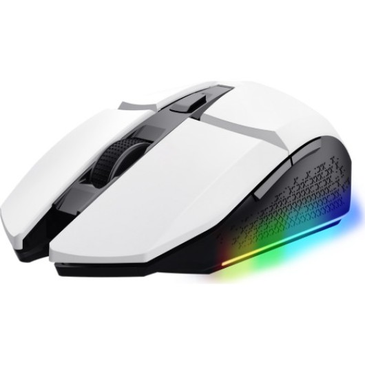 Mouse Gaming Wireless TRUST GXT 110 Felox, 4800 dpi, RGB, 6 Butoane, Alb