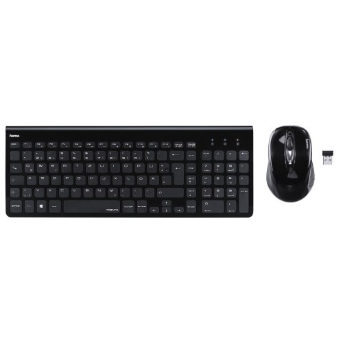 Kit Mouse + Tastatura Fara Fir Hama Trento, Wireless, QWERTY RO, USB, Negru
 Kit Mouse + Tastatura Fara Fir Hama Trento, Wireless, QWERTY RO, USB, Negru